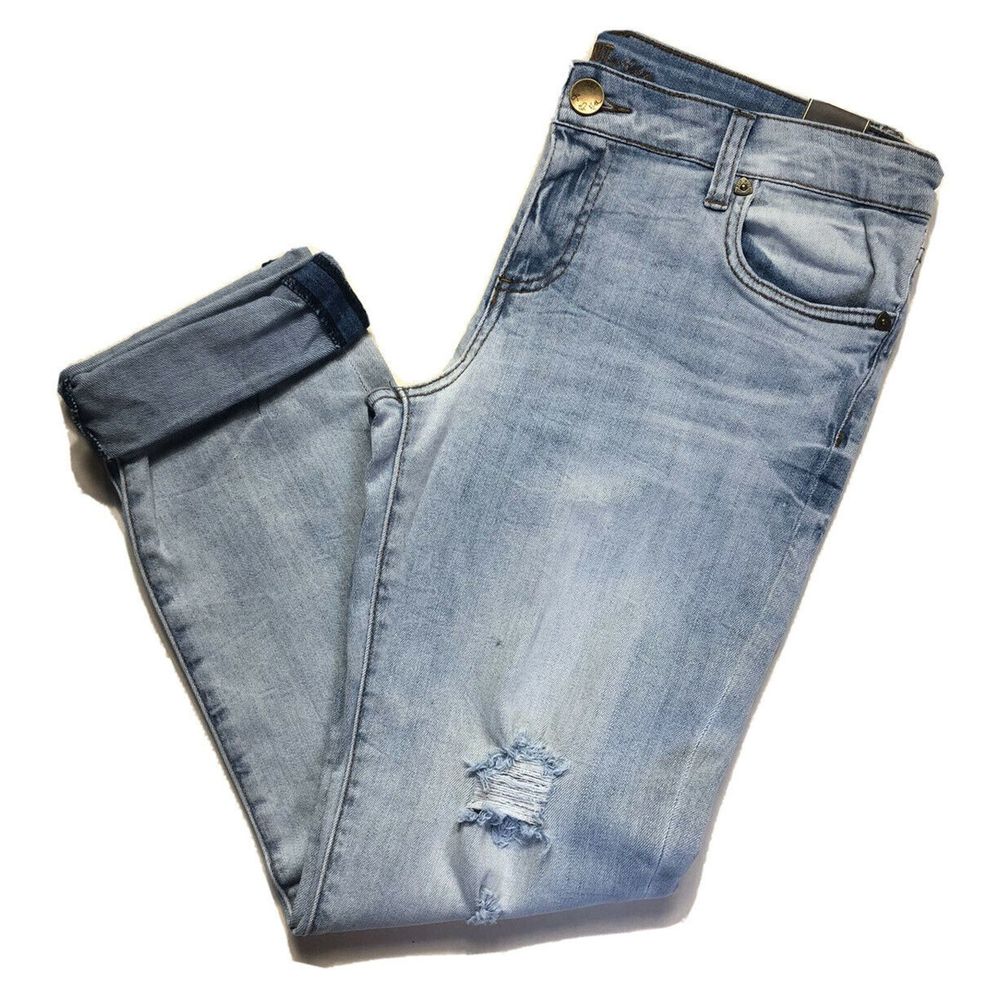 Kut From Kloth Cuffed Cropped Jeans NWT Sz 8